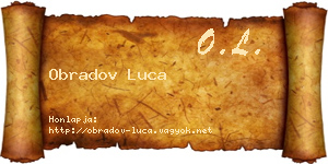 Obradov Luca névjegykártya